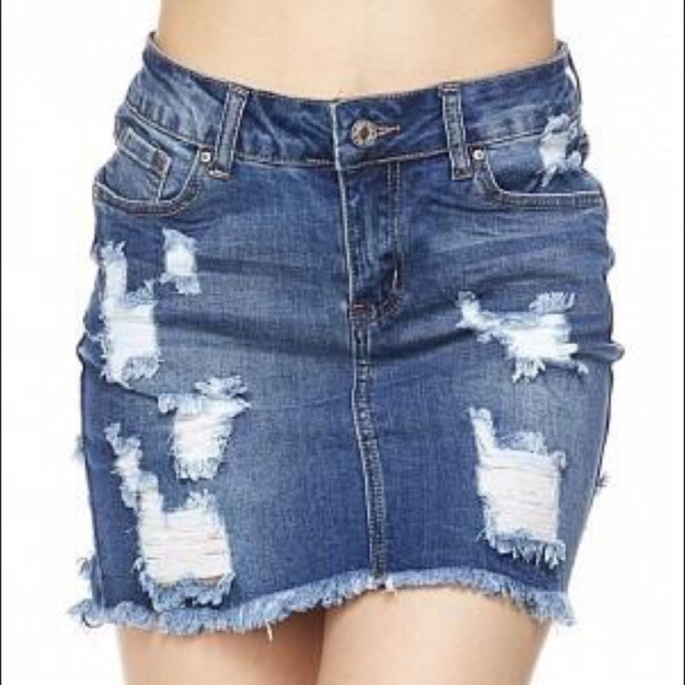 💋Jean skirt